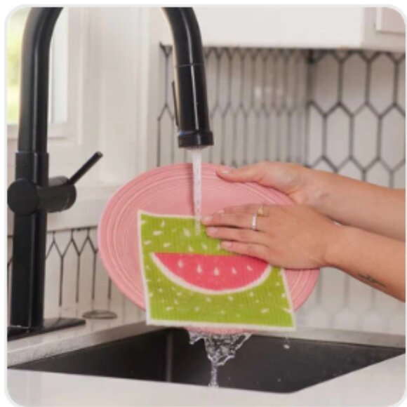 RockFlowerPaper - Watermelon Eco-Friendly Blu Sponge Cloth - Set of 2 - Picture 4 of 6
